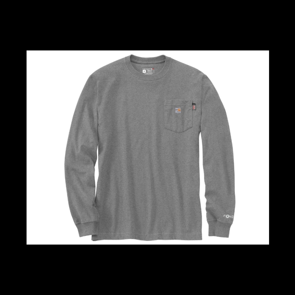 FORCE LOOSE FIT LIGHTWEIGHT LS GRAPHIC TEE, GRANITE HEATHER